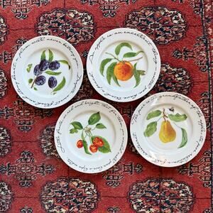 Williams-Sonoma Orchard Suite Set of 4 Party Plates 8" Diameter FLAWLESS